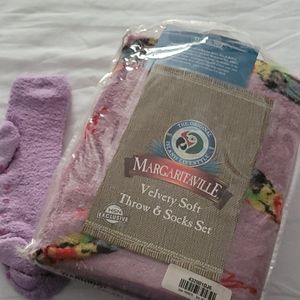 Margaritaville throw and sock set